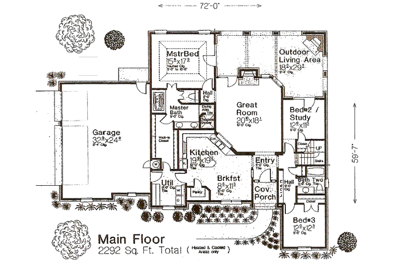 Dream House Plan - Floor Plan - Main Floor for European House Plan #310-976 - 3 bed, 3 bath