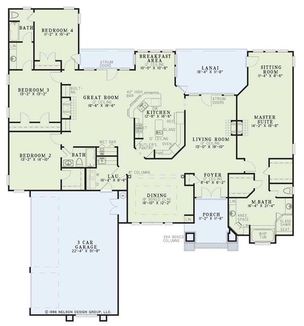 European Floor Plan - Main Floor Plan #17-1028