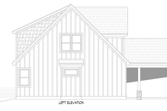 Exterior - Other Elevation 1 for Country House Plan #932-1445 - 3 bed, 2.5 bath