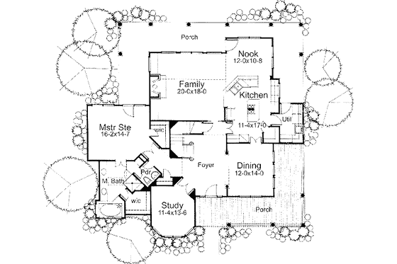 Floor Plan - Main Floor for Country House Plan #120-108 - 3 bed, 2 bath
