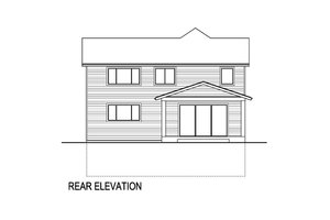 Exterior - Rear Elevation for Traditional House Plan #569-100 - 5 bed, 4 bath