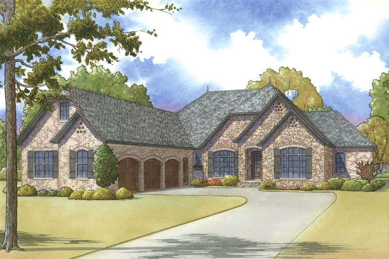 Architectural House Design - Barndominium Exterior - Front Elevation Plan #923-27
