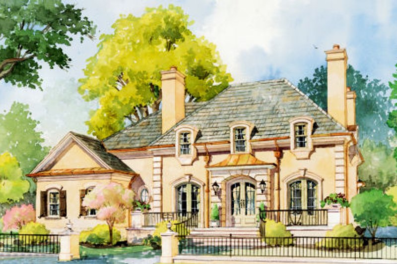 Architectural House Design - European Exterior - Front Elevation Plan #429-42