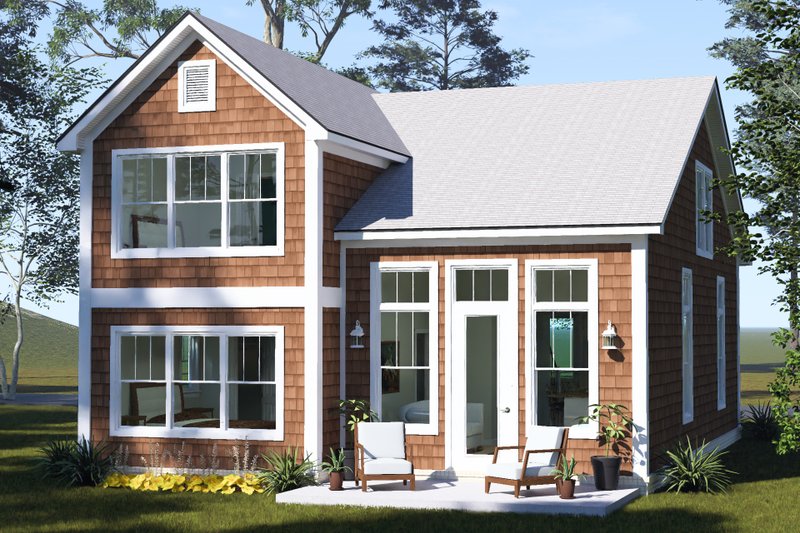 Dream House Plan - Exterior - Rear Elevation for Cottage House Plan #513-2479 - 3 bed, 3 bath
