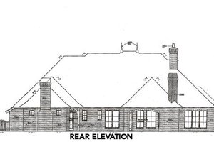 Exterior - Rear Elevation for European House Plan #310-657 - 3 bed, 3.5 bath
