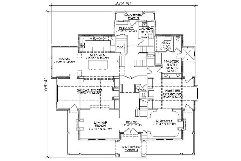 Victorian Style House Plan - 5 Beds 5.5 Baths 4811 Sq/Ft Plan #5-441 ...