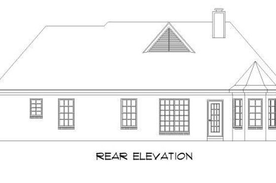 Exterior - Rear Elevation for Traditional House Plan #424-89 - 3 bed, 2 bath