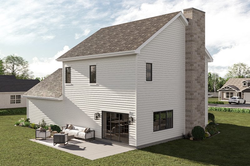 Architectural House Design - Exterior - Rear Elevation 1 for Traditional House Plan #455-741 - 3 bed, 2.5 bath
