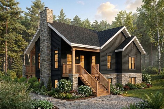 Exterior - Front Elevation for Traditional House Plan #23-2268 - 4 bed, 2 bath