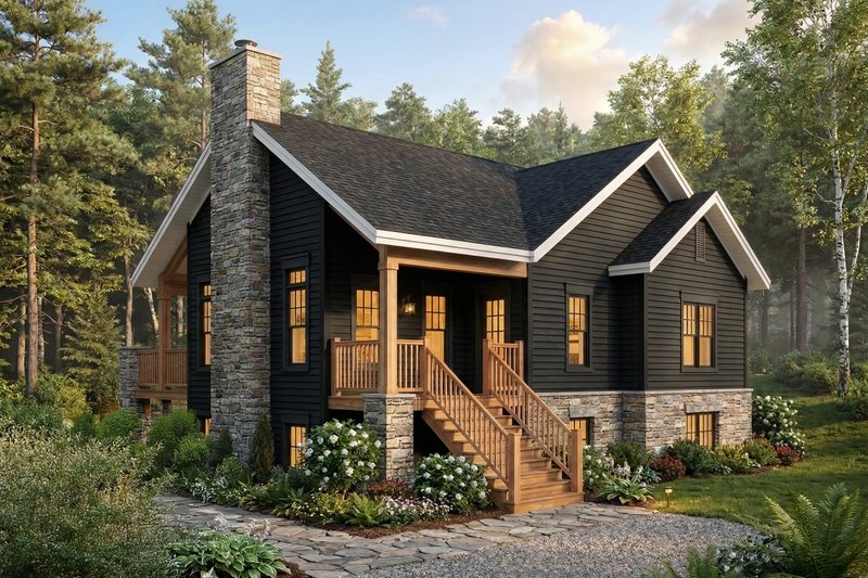 Home Plan - Exterior - Front Elevation for Traditional House Plan #23-2268 - 4 bed, 2 bath