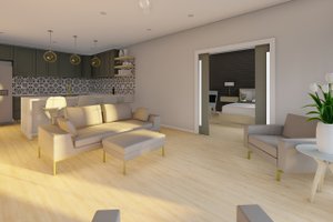 Interior - Family Room 1 for Ranch House Plan #126-245 - 2 bed, 2 bath