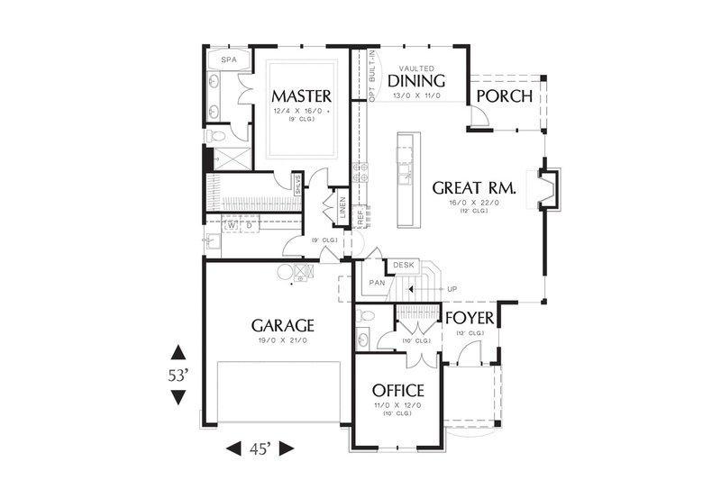 Home Plan - Floor Plan - Main Floor for Traditional House Plan #48-526 - 3 bed, 2.5 bath