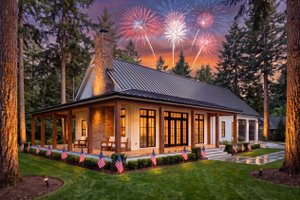 Exterior - Front Elevation for Barndominium House Plan #430-434 - 4 bed, 2.5 bath