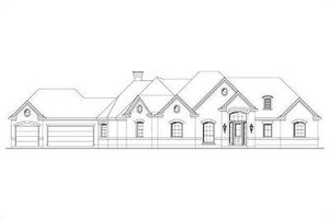 European Exterior - Front Elevation Plan #411-256