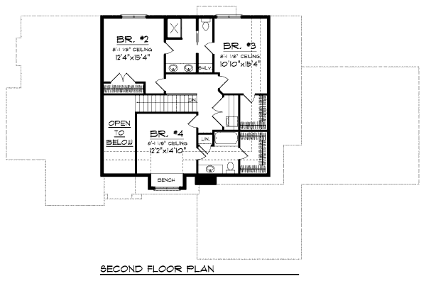 House Plan Design - European Floor Plan - Upper Floor Plan #70-997