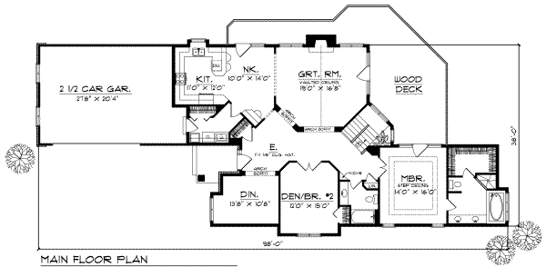 Home Plan - Traditional Floor Plan - Main Floor Plan #70-235