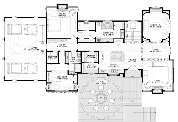 Home Plan - Ranch Floor Plan - Main Floor Plan #928-376