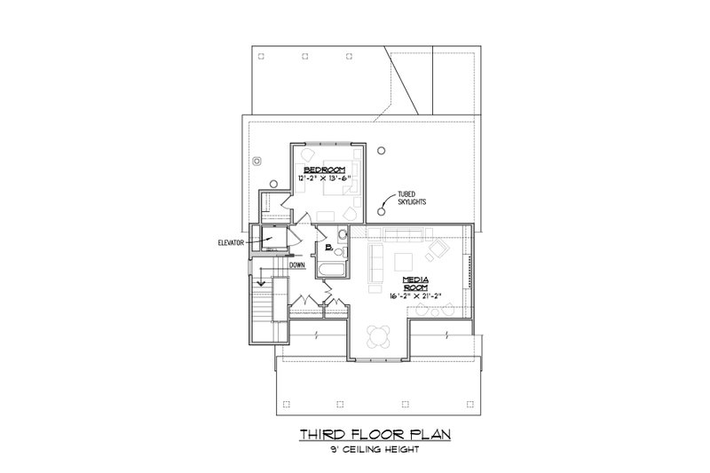 House Blueprint - Floor Plan - Other Floor for Craftsman House Plan #1054-33 - 4 bed, 3.5 bath