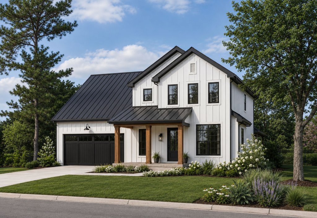 Exterior - Front Elevation 2 for Farmhouse House Plan #20-2633 - 3 bed, 2.5 bath