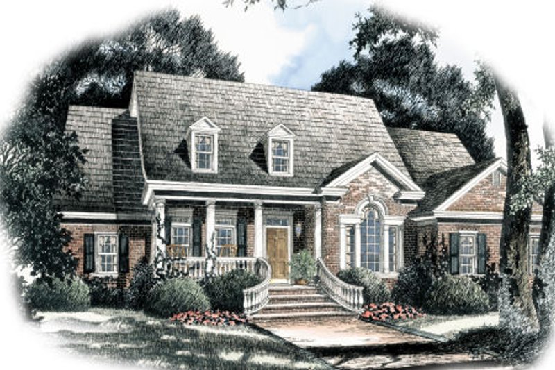 Home Plan - Traditional Exterior - Front Elevation Plan #429-41