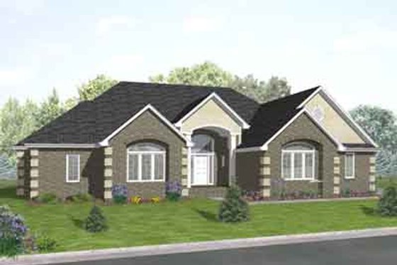 Exterior - Front Elevation for Traditional House Plan #50-258 - 3 bed, 2.5 bath