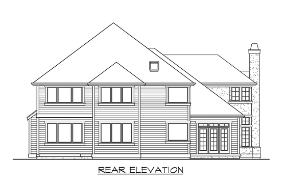 Exterior - Other Elevation 2 for Traditional House Plan #132-156 - 4 bed, 3.5 bath