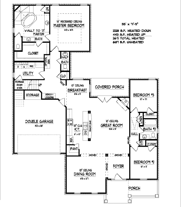 Traditional Floor Plan - Main Floor Plan #424-181
