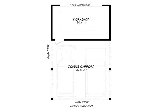 Floor Plan - Main Floor for Country House Plan #932-180, 0 bath