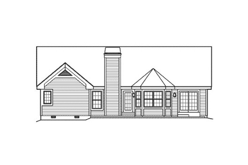 Home Plan - Exterior - Rear Elevation for Traditional House Plan #57-369 - 4 bed, 2 bath