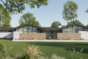 Exterior - Front Elevation 3 for Modern House Plan #1110-23 - 4 bed, 4 bath