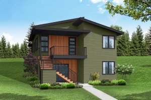 Contemporary Exterior - Front Elevation Plan #124-1287