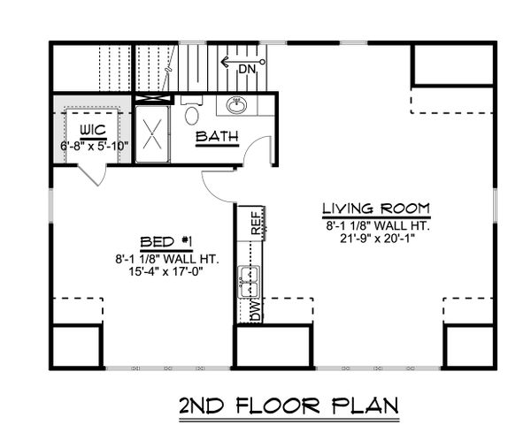 Country Floor Plan - Upper Floor Plan #1064-75