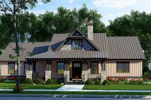Country Exterior - Front Elevation Plan #923-226