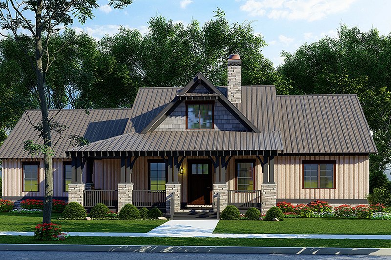 House Blueprint - Country Exterior - Front Elevation Plan #923-226