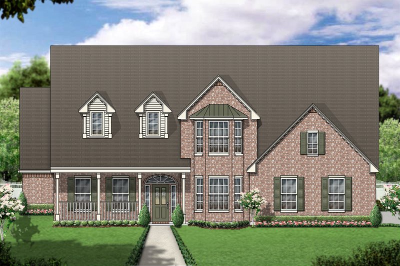 Dream House Plan - Colonial Exterior - Front Elevation Plan #84-421