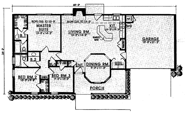 Home Plan - Traditional Floor Plan - Main Floor Plan #40-251