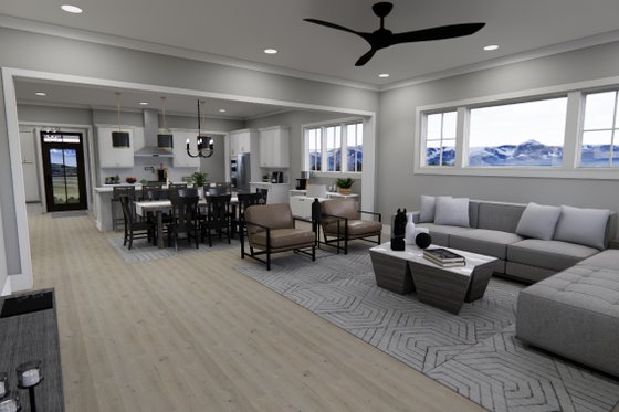 Interior - Family Room 2 for Farmhouse House Plan #51-1264 - 3 bed, 3.5 bath