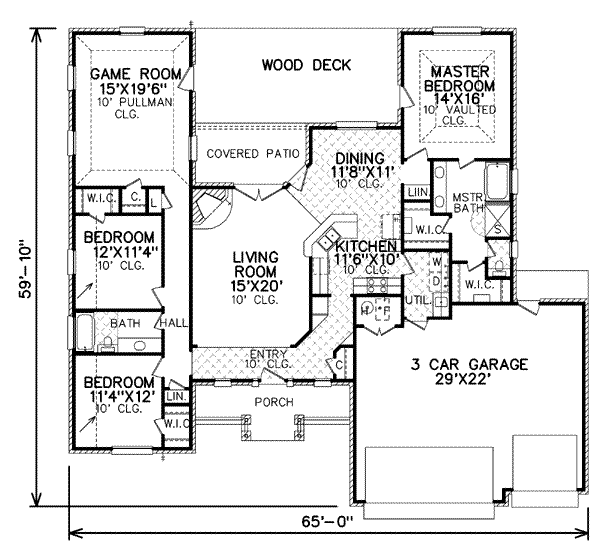 Traditional Floor Plan - Main Floor Plan #65-466