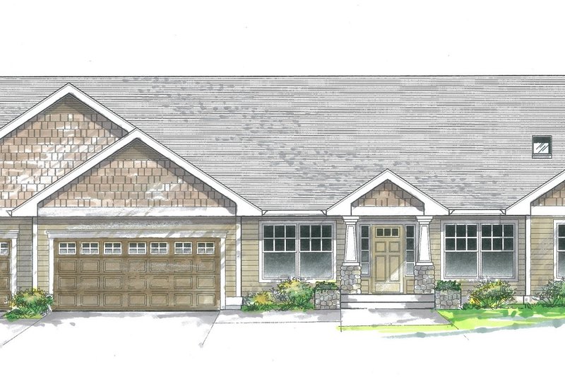 House Blueprint - Traditional Exterior - Front Elevation Plan #53-192