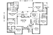 European Style House Plan - 4 Beds 3 Baths 2516 Sq/Ft Plan #410-207 