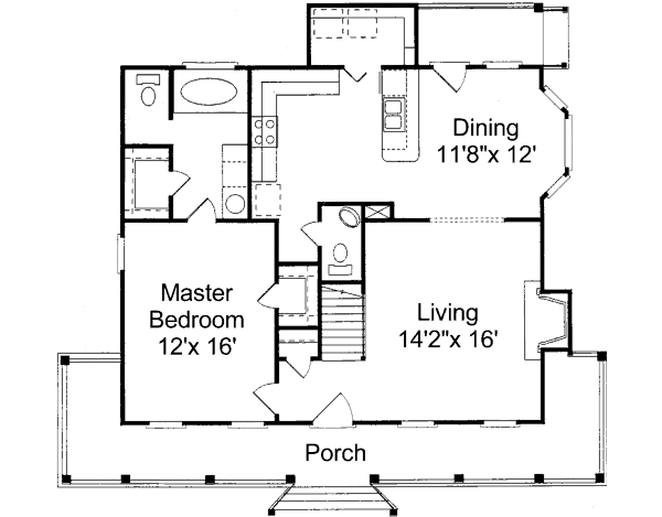 Home Plan - Country Floor Plan - Main Floor Plan #37-141