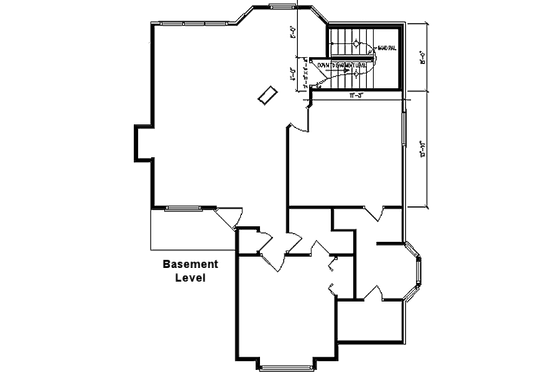 Floor Plan - Other Floor 1 for Mediterranean House Plan #45-101 - 2 bed, 1.5 bath