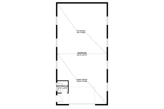 Floor Plan - Main Floor for Traditional House Plan #1060-113, 0.5 bath
