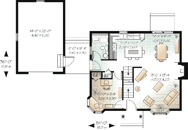 Home Plan - Traditional Floor Plan - Main Floor Plan #23-449