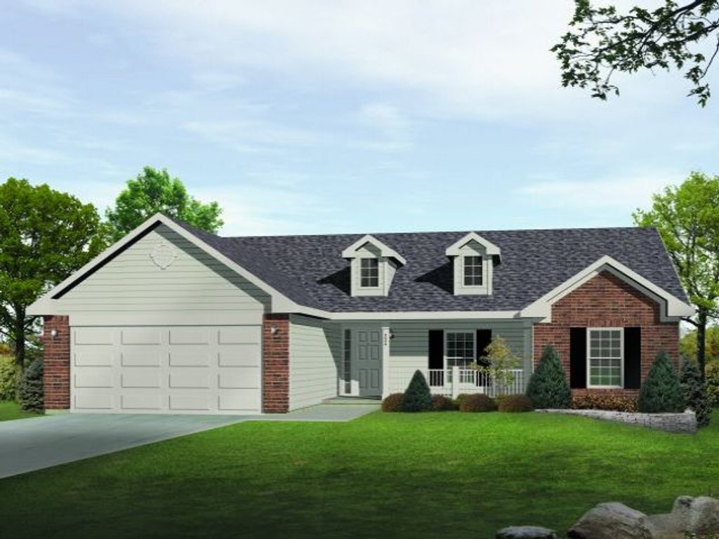 Ranch Style House Plan - 3 Beds 2.5 Baths 1635 Sq/Ft Plan #22-522