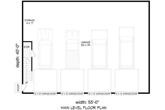 Floor Plan - Main Floor for Colonial House Plan #932-1148, 0 bath