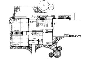 Floor Plan - Main Floor for Country House Plan #72-352 - 3 bed, 2.5 bath
