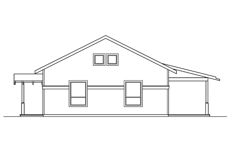 Home Plan - Exterior - Other Elevation for Craftsman House Plan #124-544 - 1 bed, 1 bath