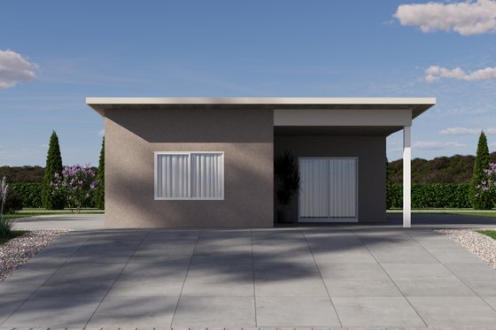 Exterior - Front Elevation 4 for Modern House Plan #1106-67 - 3 bed, 2 bath
