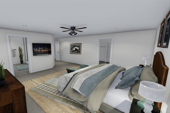 Interior - Master Bedroom 1 for Farmhouse House Plan #1060-1 - 4 bed, 2.5 bath